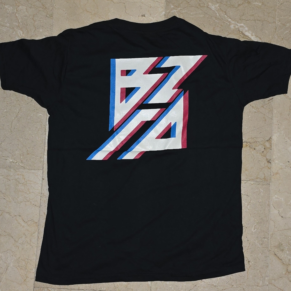 Black T-Shirt with Geometric Design
